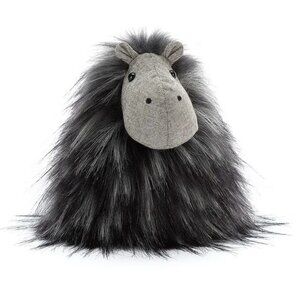 Jellycat Forest Forager Grobble 7" Gray Beanbag Plush Stuff Animal Toy Hairy